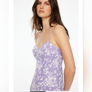 XL NWT Dynamite Floral Purple Spaghetti Strap Dress